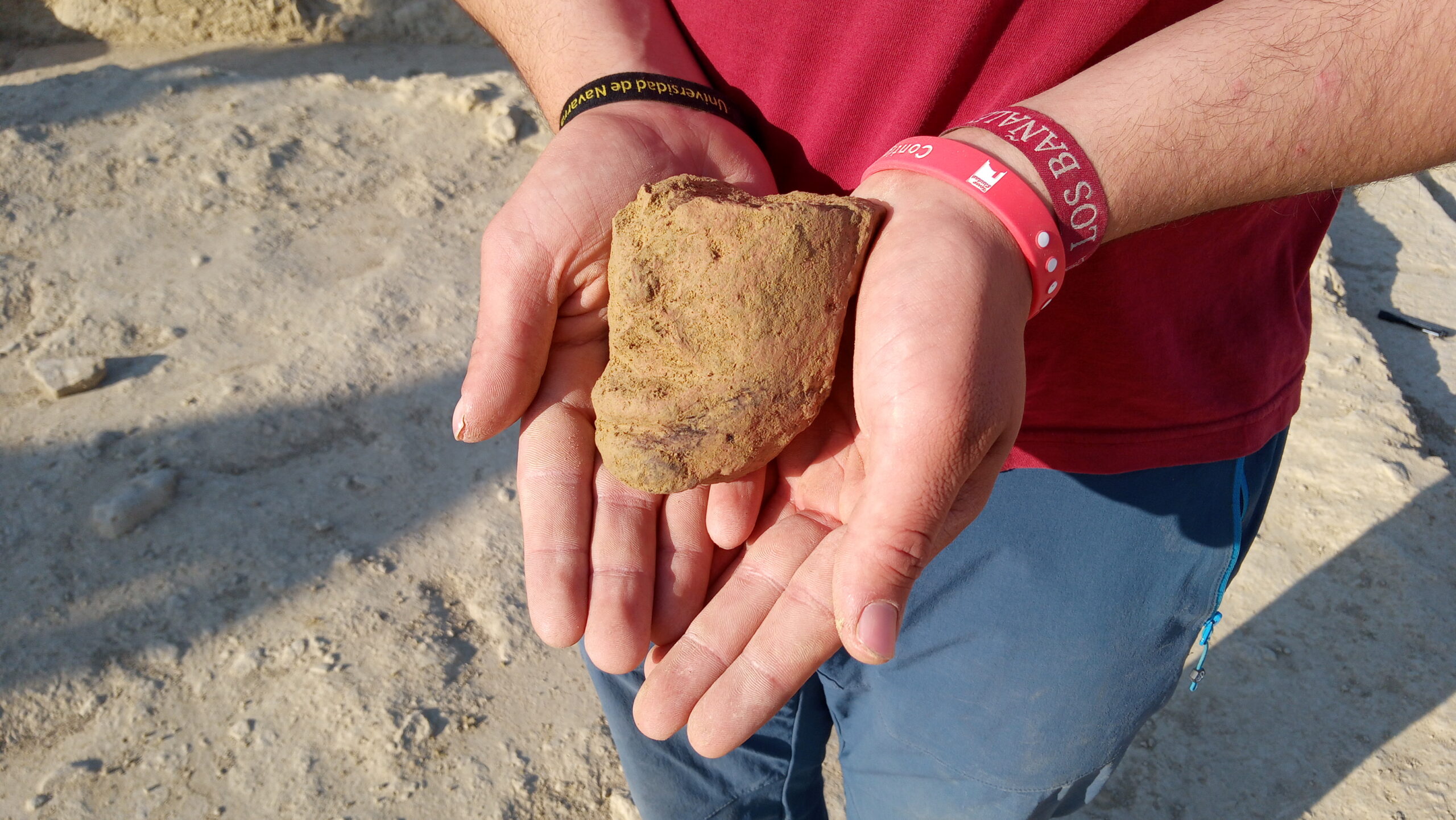Fragmento arqueológico en Los Bañales